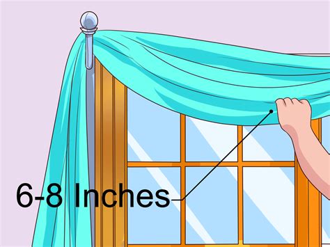How To Hang Window Scarves Without A Rod 3 Ways to Drape Window Scarves - wikiHow